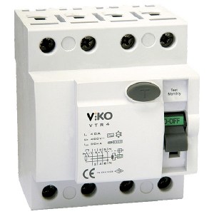 Устройство защитного отключения (УЗО) Viko 4P 25A 300mA